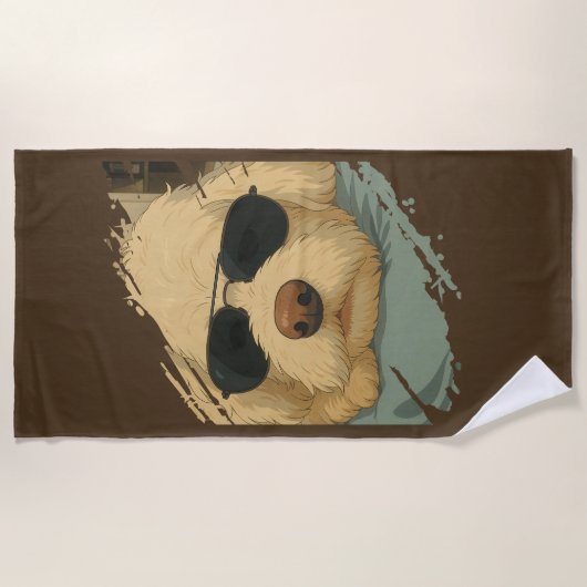 Dog Max Beach Handtuch (Vorderseite)