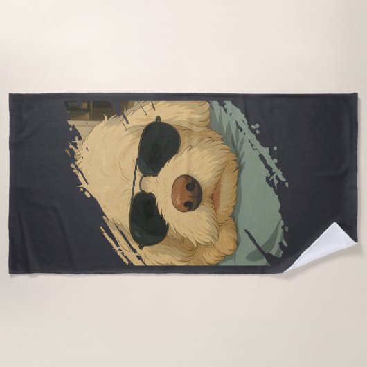 Dog Max Beach Handtuch (Vorderseite)