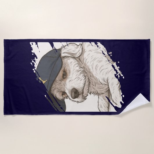 Dog Max Beach Handtuch (Vorderseite)