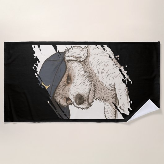 Dog Max Beach Handtuch (Vorderseite)