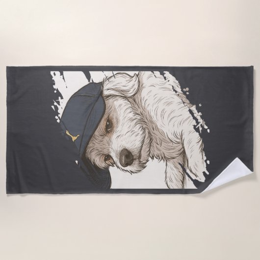 Dog Max Beach Handtuch (Vorderseite)