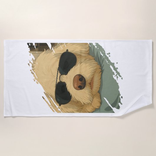 Dog Max Beach Handtuch (Vorderseite)