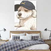 Dog Max Leinwanddruck (Insitu (Schlafzimmer))