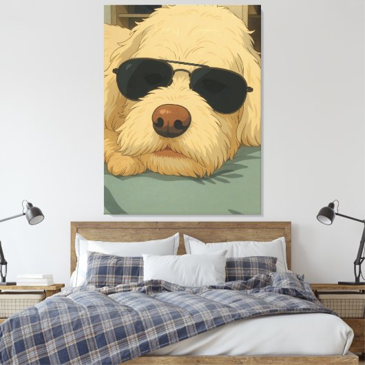 Dog Max Leinwanddruck (Insitu (Schlafzimmer))