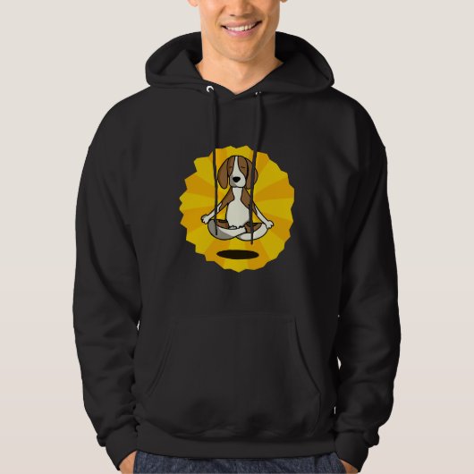 Dog Mediation Yoga Beagle Labrador Husky Sheperd Hoodie (Vorderseite)