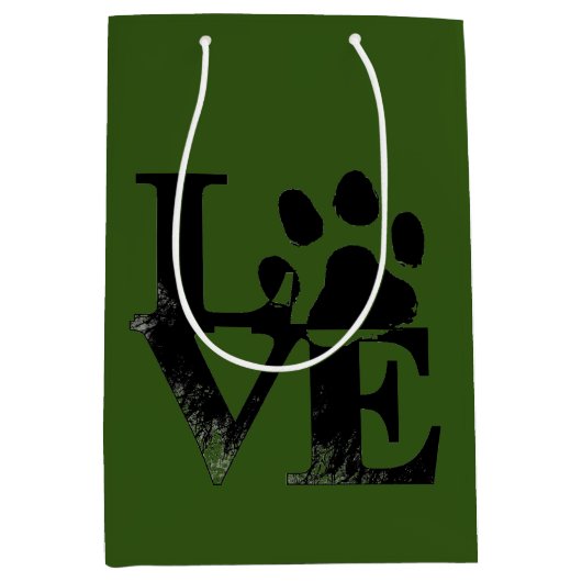 Dog Medium Geschenktasche Mittlere Geschenktüte (Vorderseite)