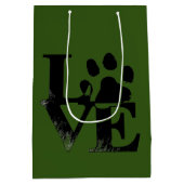 Dog Medium Geschenktasche Mittlere Geschenktüte (Rückseite)