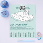 dog meetup tear-off flyer template (Einzeln)