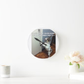 Dog Meme Runde Wanduhr (Zuhause)
