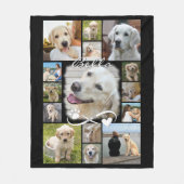 Dog Memorial 15 Foto Collage Beileid Keepake Fleecedecke (Vorderseite)