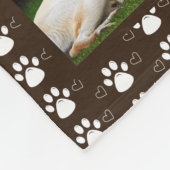 Dog Memorial BEST DOG EVA Foto Collage Brown Fleecedecke (Ecke)