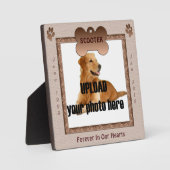 Dog Memorial Brown Tones Fotoplatte (Vorderseite)