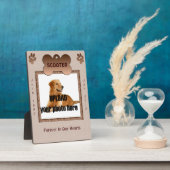 Dog Memorial Brown Tones Fotoplatte (Seite)