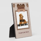 Dog Memorial Brown Tones Fotoplatte (Seite)