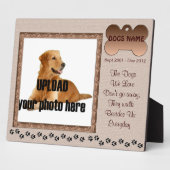 Dog Memorial Brown Tones Fotoplatte (Seite)