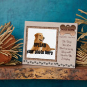 Dog Memorial Brown Tones Fotoplatte (Seite)