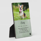 Dog Memorial Foto Quote Fotoplatte (Seite)