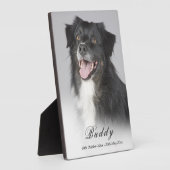 Dog Memorial Foto von Elegant Keepsake Platte Fotoplatte (Seite)