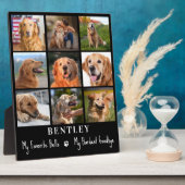 Dog Memorial Gift Pet Loss Custom 9 Foto Collage Fotoplatte (Seite)