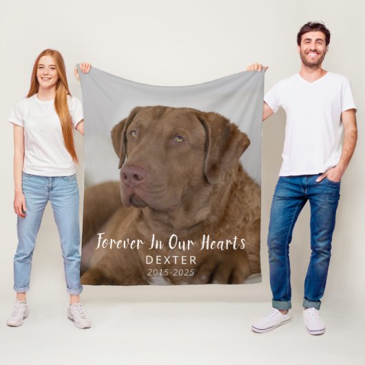 Dog Memorial Gift | Pet Loss Keepsake Fleece Blank (Beispiel)