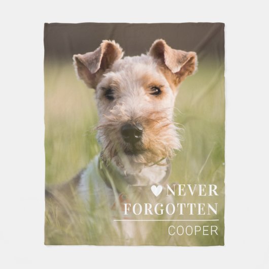 Dog Memorial Gift | Pet Loss Keepsake Fleece Blank (Vorderseite)