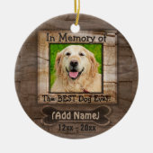 Dog Memorial Keramikornament (Vorne)