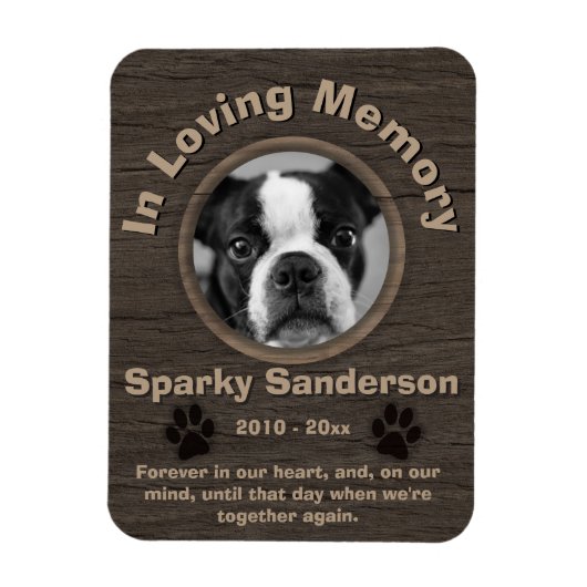 Dog Memorial Magnet (Vertikal)