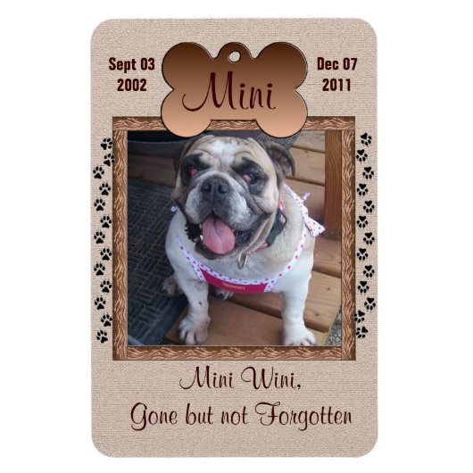 Dog Memorial Magnet (Vertikal)