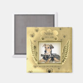 Dog Memorial Magnet (Vorderseite/Rückseite)