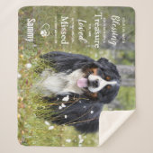 Dog Memorial Modernes Foto Beileid Pet Loss Sherpadecke (Vorderseite)