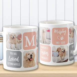 Dog Memorial Pet Loss Modern modische Foto Collage Kaffeetasse