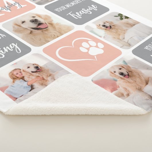 Dog Memorial Pet Loss Moderne Farben Foto Collage Sherpadecke (3/4)