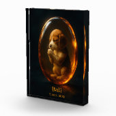 Dog Memorial Photo Block - Beagle  (Rechts)