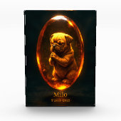 Dog Memorial Photo Block - English Bulldog  (Vorderseite)