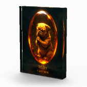 Dog Memorial Photo Block - English Bulldog  (Rechts)