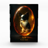 Dog Memorial Photo Block - Papillon (Vorderseite)