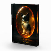 Dog Memorial Photo Block - Papillon (Rechts)