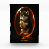 Dog Memorial Photo Block - Siberian Husky  (Vorderseite)