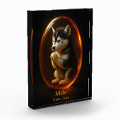 Dog Memorial Photo Block - Siberian Husky  (Links)