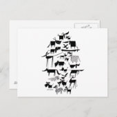 Dog Menagerie Postkarte (Vorne/Hinten)