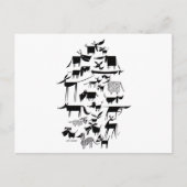 Dog Menagerie Postkarte (Vorderseite)