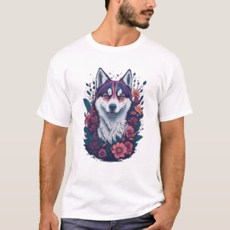 Dog Mens Tshirts - Siberian Husky Mens Tshirts
