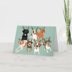 Dog Mistletoe Feiertagskarte