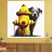 Dog Modesty Imitats Canvas Print Leinwanddruck (Insitu (Wohnzimmer))