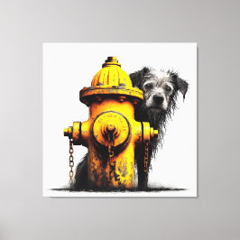 Dog Modesty Imitats Canvas Print Leinwanddruck