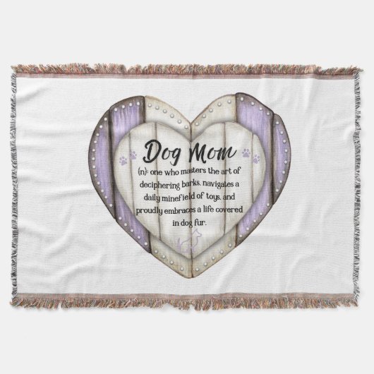 Dog Mom Again Throw Decke (Vorderseite)