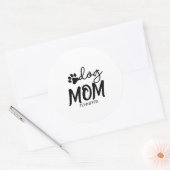 Dog Mom custom name gift Runder Aufkleber (Umschlag)