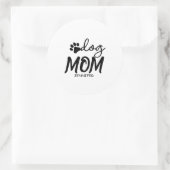 Dog Mom custom name gift Runder Aufkleber (Tasche)