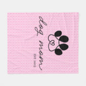 dog mom customizable baby pink fleecedecke (Vorderseite (Horizontal))