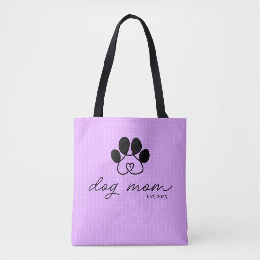  dog mom customizable lilac tasche (Vorderseite)